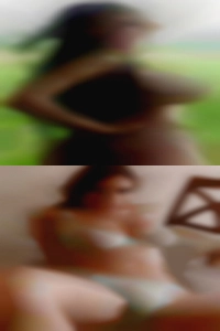 We sluts meet amid a bed of soft green moss.